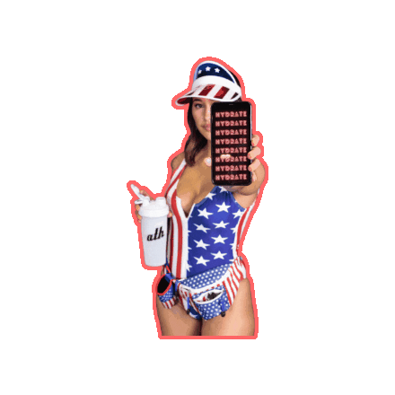 Fourth Of July Girl Sticker by ATH Sport