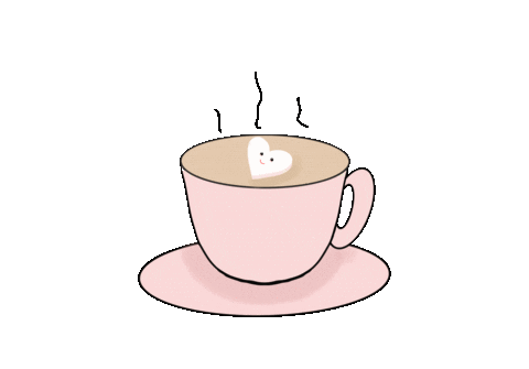 pechgirl heart coffee morning cafe Sticker