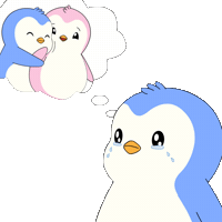Sad I Love You Sticker by Pudgy Penguins