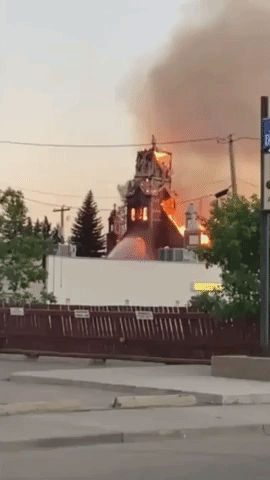 Police Investigate as Fire Destroys Edmonton Church