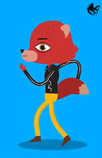 hedgehogsvfoxes dance animation fox irish GIF