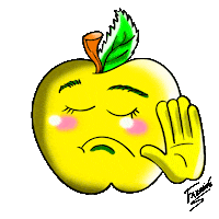 FazzinoPopArt apple pop art not listening talk to the hand Sticker