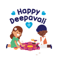 Festival Of Lights Rangoli Sticker by Geniebook