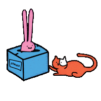 Cat Rabbit Sticker by Mindline.sg