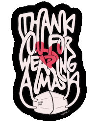 Mask Thank You Sticker