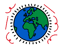 The World Spinning Sticker by Wikipedia