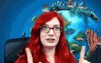 WorldAnvil warning fingers red hair finger wag GIF