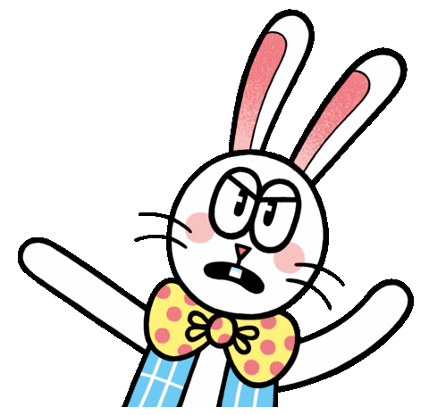 Angry Easter Bunny Sticker by T. L. McBeth
