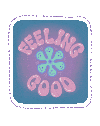 halfbakedhanart happy pink trippy blue Sticker