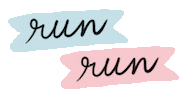 Pink Running Sticker