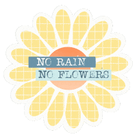 Rainy Day Flower Sticker