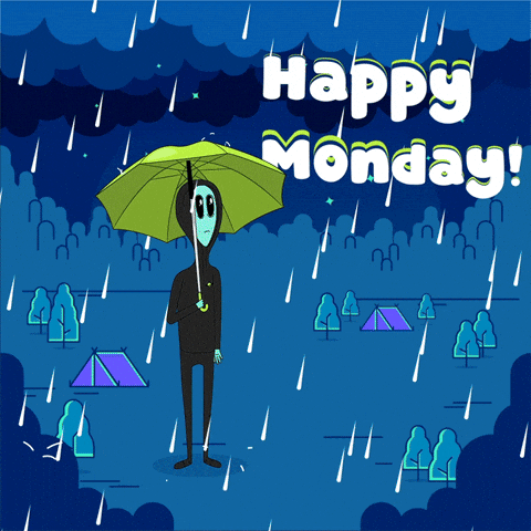 Lunes Happy Monday GIF by Lonely Aliens