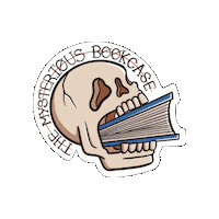 themysteriousbookcase skull booktok book club the mysterious bookcase Sticker
