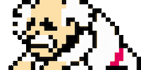Begging 8 Bit Sticker