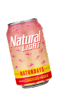 Natural-Light-Beer party summer drink strawberry Sticker