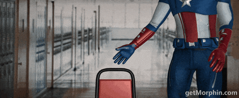 morphin giphyupload superhero avengers captain america GIF