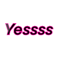 Pink Yes Sticker