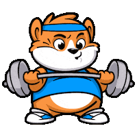 alexyunak cartoon fitness gym mascot Sticker