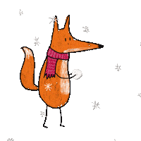 Winter Fox Sticker