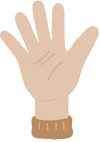 Hand Greeting Sticker