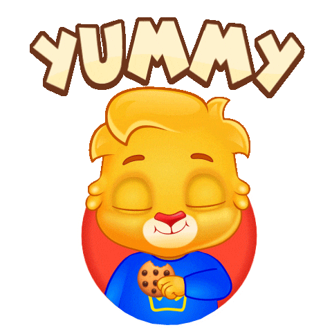 Hungry Nom Nom Sticker by Lucas and Friends by RV AppStudios