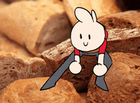 dearvillagers dance happy dance bread baguette GIF