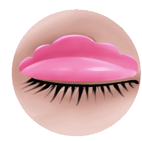 Eyelashes Roller Sticker