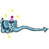 Arrow Elephant Sticker