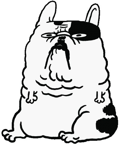 Babbot dog mood bulldog frenchie Sticker