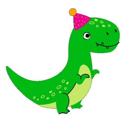 Happy Birthday Dinosaur Sticker