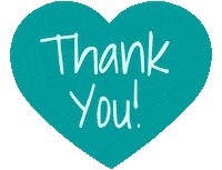 TealFeatherDesign heart thankyou tealheart tealfeatherdesign Sticker
