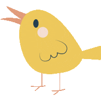 Bird Chicken Sticker by Mikyla Creates