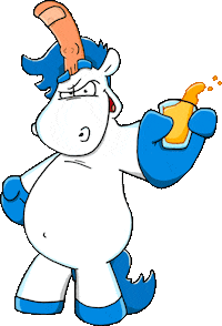 Party Zum Wohl Sticker by Stinkefingereinhorn