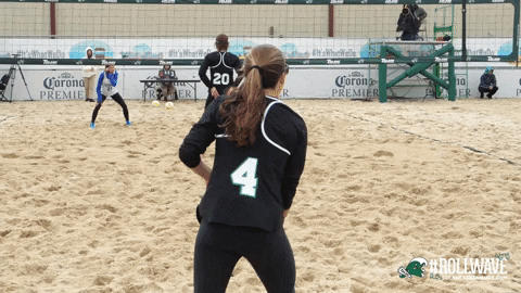 Serve College Sports GIF by GreenWave