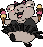 ice cream eating Sticker by Sqkii