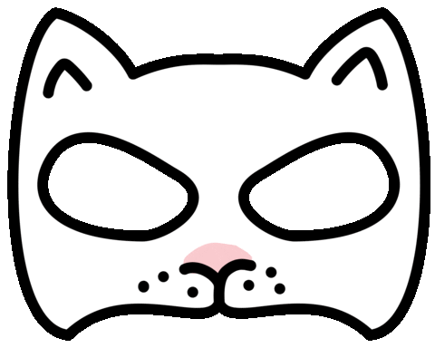 Cat Mask Sticker
