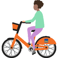Bike Laranjinha Sticker by Banco Itaú