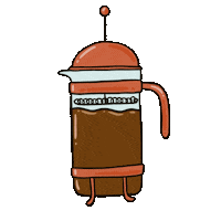 Wake Up Coffee Sticker by Tania Tania