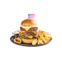 Memphis_fr food burger fries memphis Sticker
