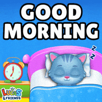Sleepy Good Morning GIF by Lucas and Friends by RV AppStudios