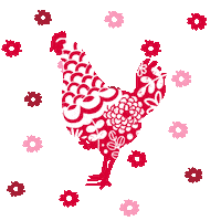 Chicken Hen Sticker by Sertina