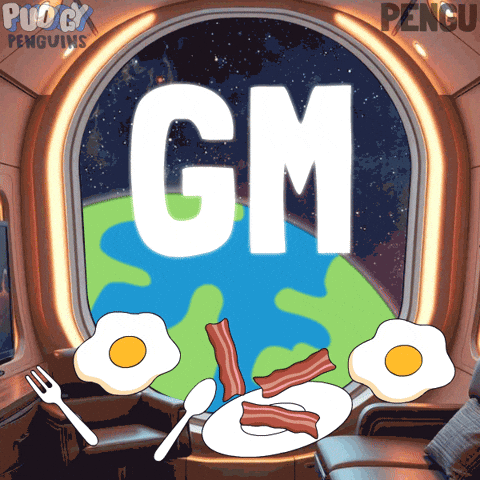 Good Morning Coffee GIF by Pudgy Penguins