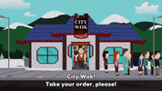 chinese food window GIF by South Park 
