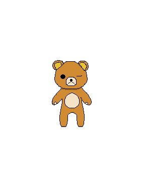 teddy bear wink Sticker