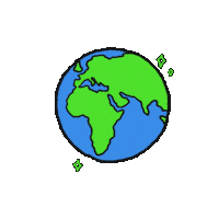 makeship world spin earth planet Sticker