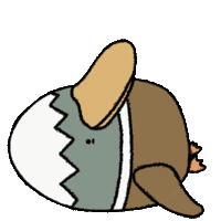 Tired Duck Sticker