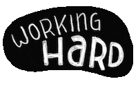 Working Black And White Sticker