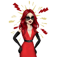 Angry Red Hair Sticker by Nanobit