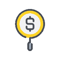 Money Magnifying Glass Sticker by bullionexchanges