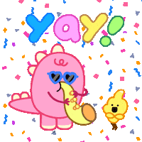 Happy Yahoo Sticker by DINOSALLY